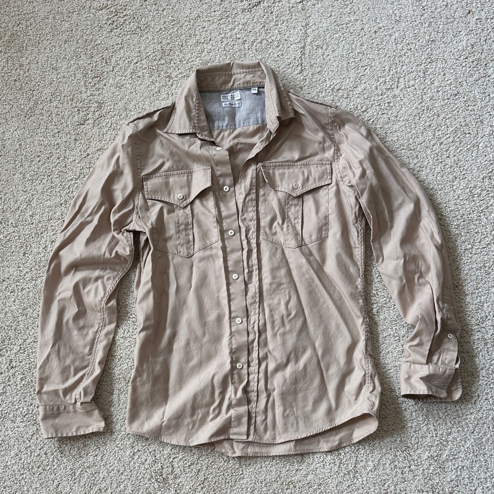 Brunello Cucinelli Light Brown Leisure Fit Shirt